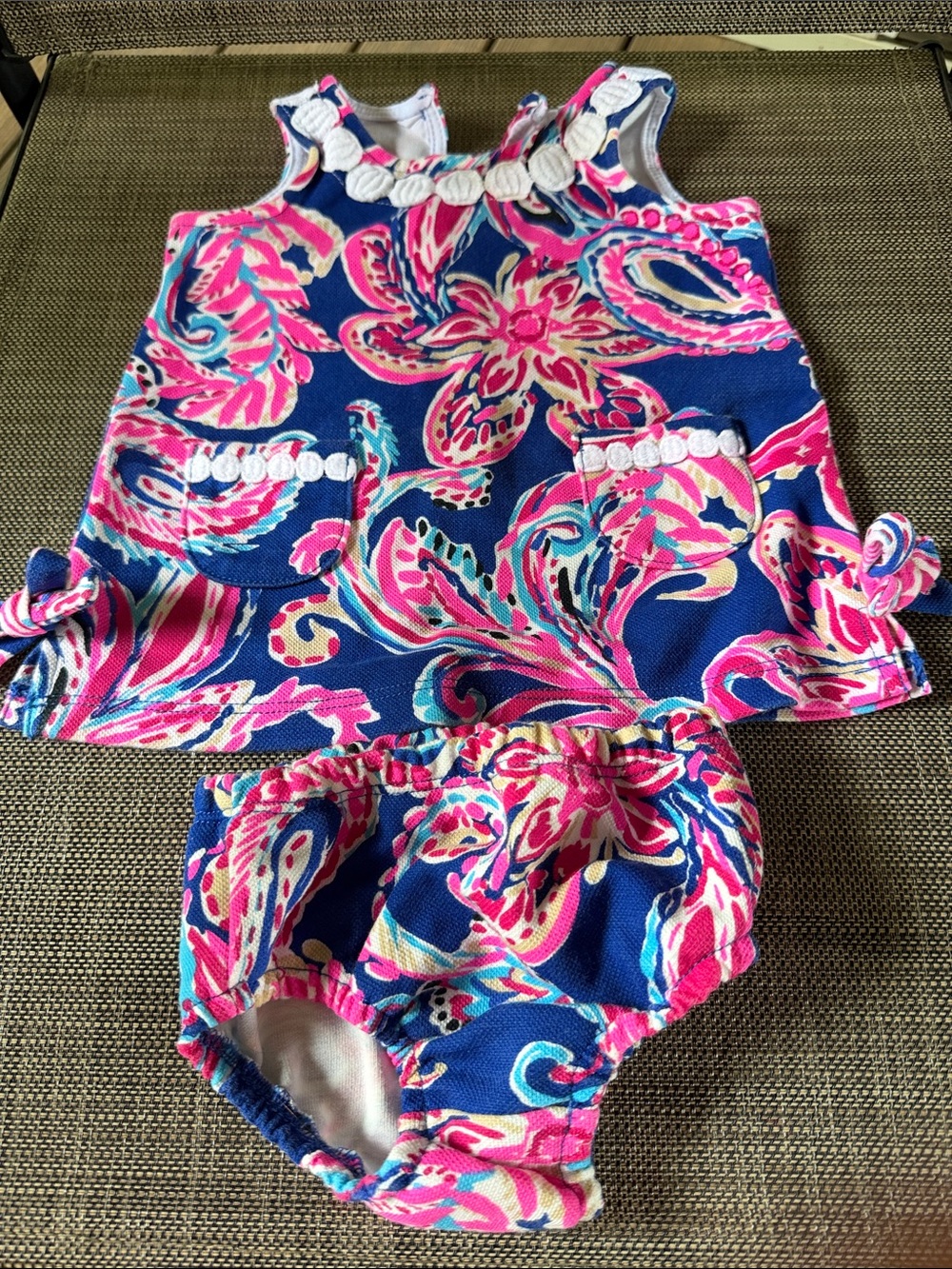 Lilly Pulitzer Navy, Pink & Teal Floral Tank Dress - Picture 2 of 2